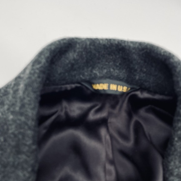 Madison Plus Thinsulate Black Wool Overcoat Size 40 Usa– Classic Dress Coat - Picture 3 of 9